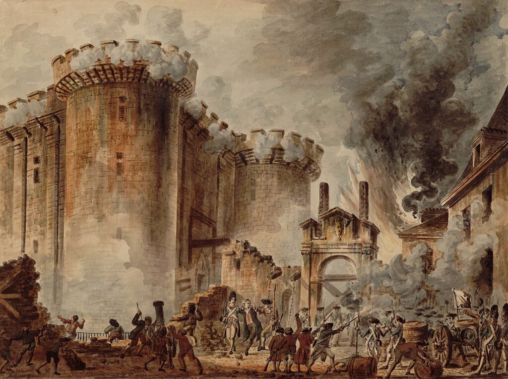 Depiction of the Storming of the Bastille.